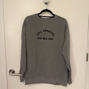 Gray "Call Congress" Crewneck Sweatshirt